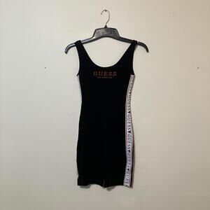 Guess Los Angeles Black Edgy Streetwear Sleeveless Bodycon Sporty Romper Small